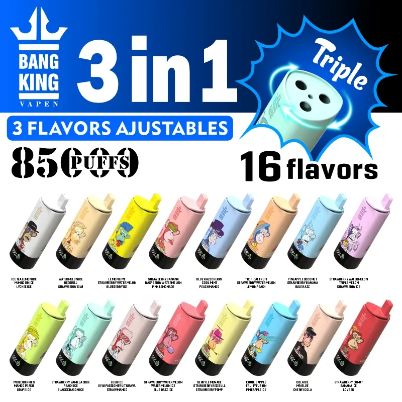 Bang King Triple 85000 Puffs 3 IN 1 - Vape sa 3 okusa i 45ml e-tekućine