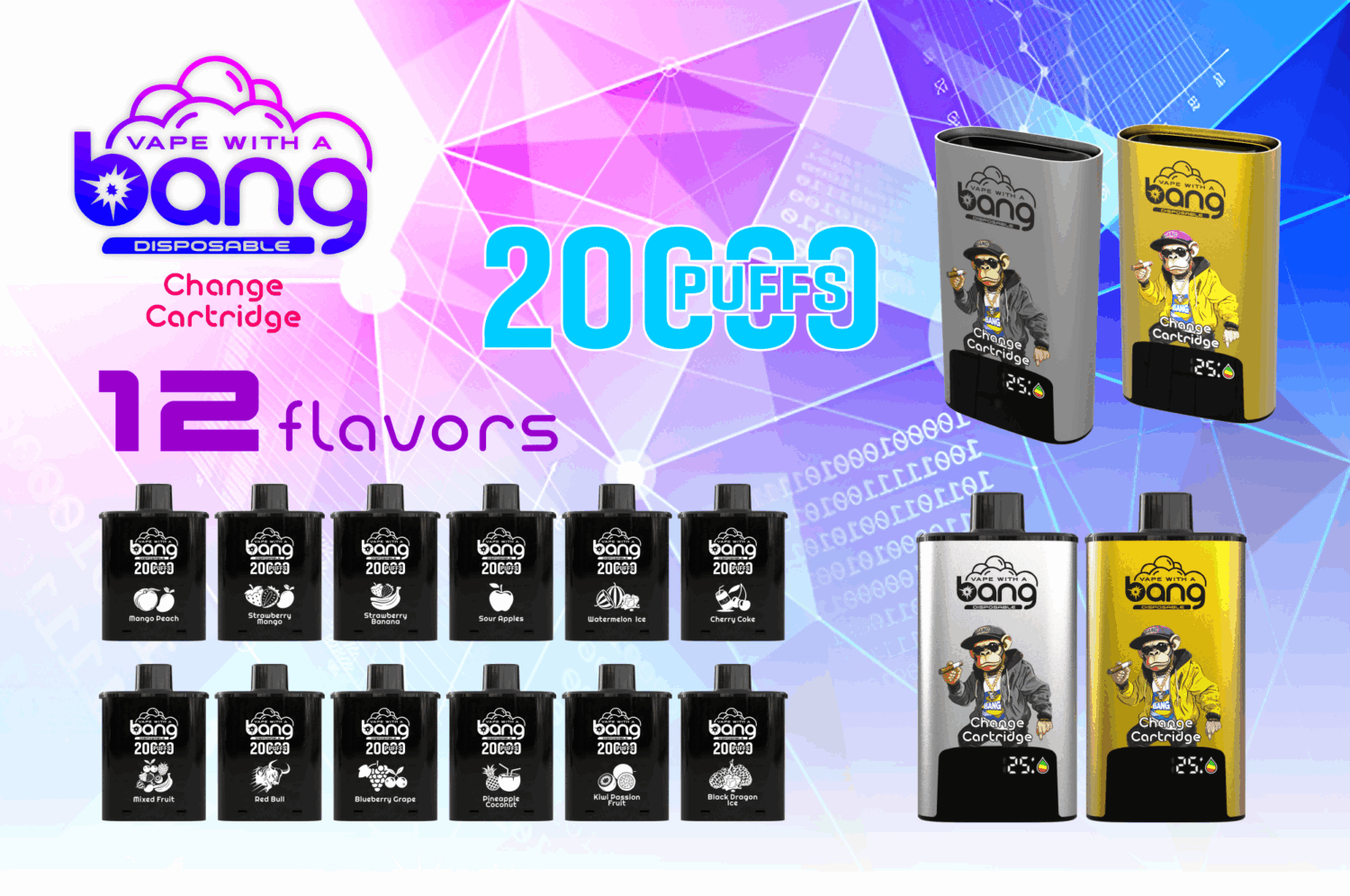 BANG 20000 Puffs Change Ammunition - Vape sa zamjenjivim kartušama