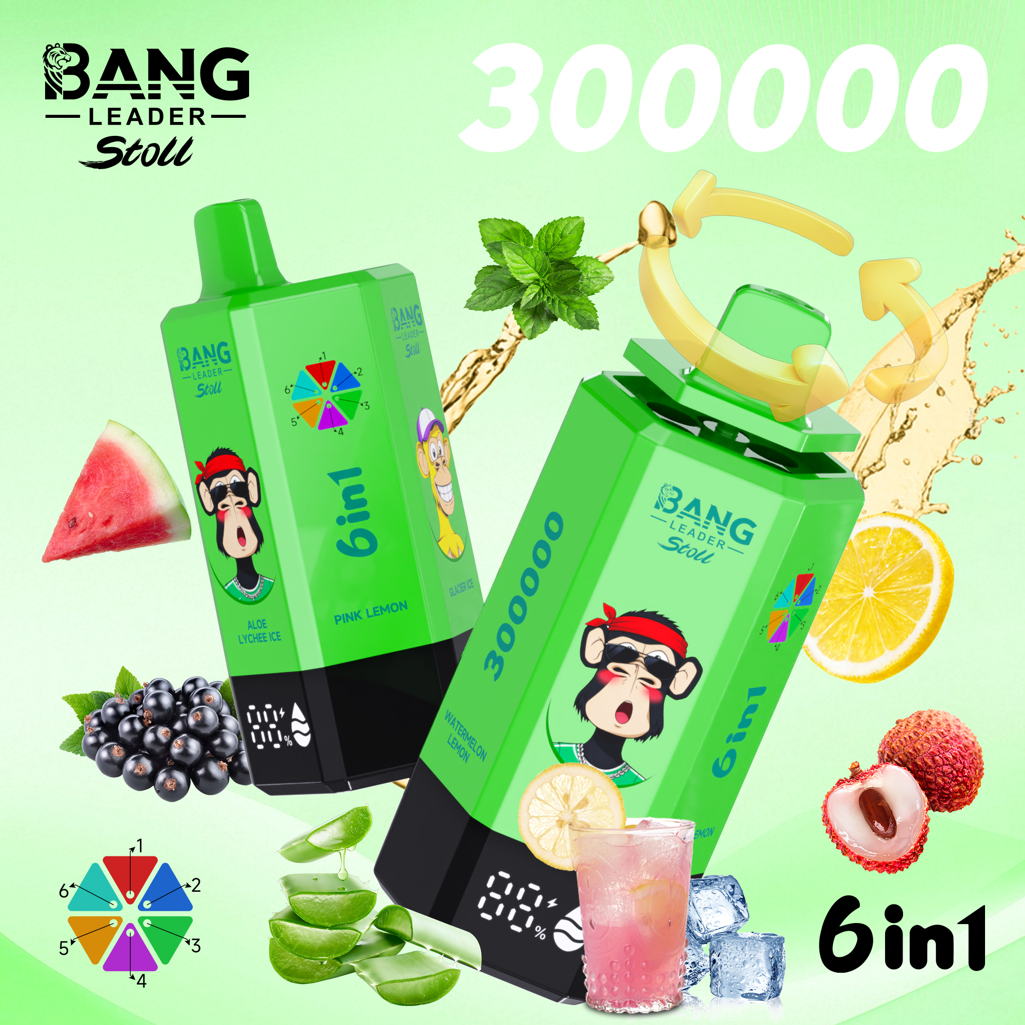 Bang Leader stoll 300K Puffs 6u1 - Slika 3
