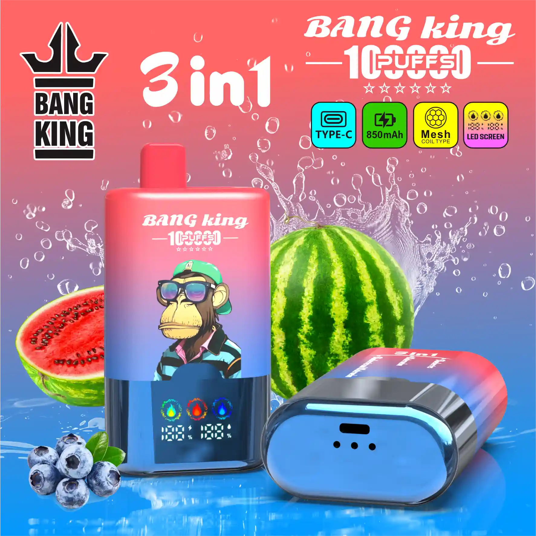 Bang King 100K Puffs 3U1 - Slika 3