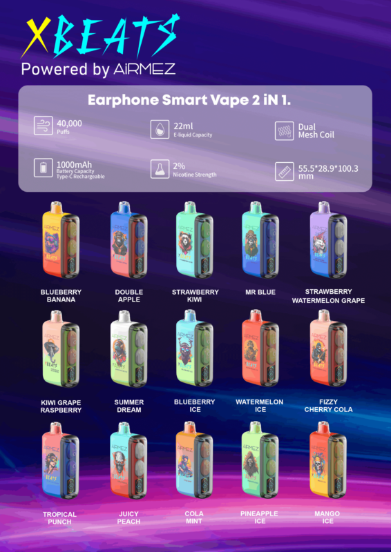 Airmez Xbeat 40K Puffs 2 IN 1 - Vape sa 2 okusa
